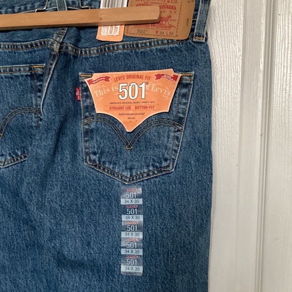 Levi’s 501 Original Blue Jeans 34 x 30 - Picture 5 of 5